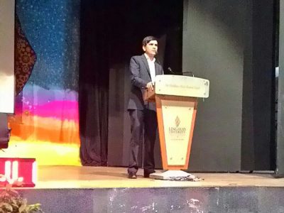 KV Gautam at Lingaya's University